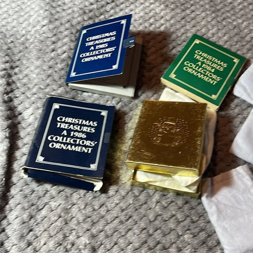 Vintage 1980s Christmas collectors ornaments